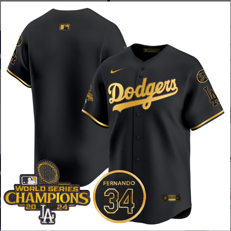 Men MLB Los Angeles Dodgers  blank black 2024 World Series Champions Patch Limited Jersey->los angeles dodgers->MLB Jersey